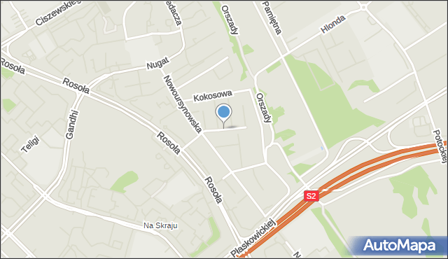 Warszawa, Panoramiczna, mapa Warszawy