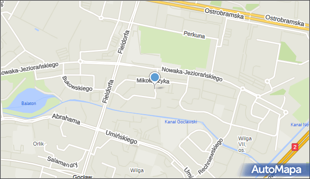 Warszawa, Pasaż Złotej Wilgi, mapa Warszawy