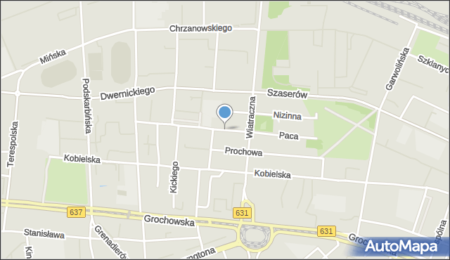 Warszawa, Paca Ludwika Michała, mapa Warszawy