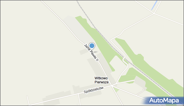Witkowo Pierwsze, Papieża Jana Pawła II, mapa Witkowo Pierwsze