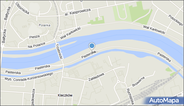 Wrocław, Pasterska, mapa Wrocławia