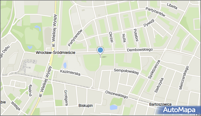 Wrocław, Pastelowa, mapa Wrocławia