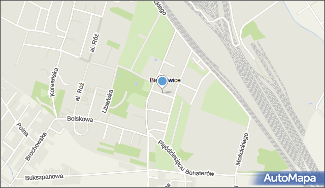 Wrocław, Palestyńska, mapa Wrocławia