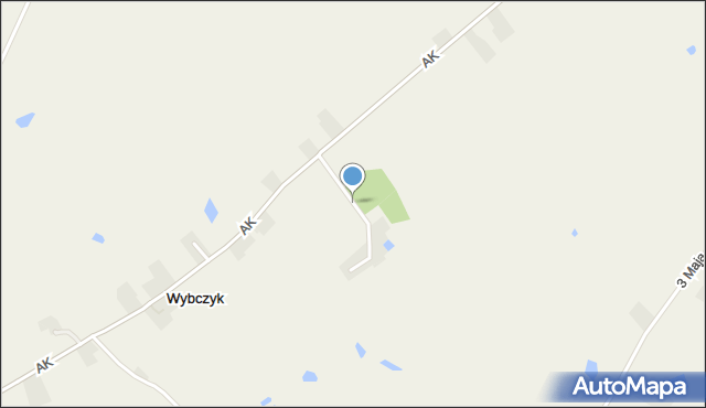Wybczyk, Paderewskiego Ignacego Jana, mapa Wybczyk