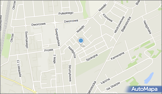 Wyszków, Partyzantów, mapa Wyszków