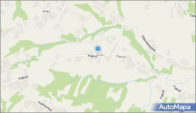 Zakliczyn gmina Siepraw, Pakuz, mapa Zakliczyn gmina Siepraw