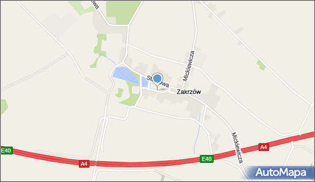 Zakrzów gmina Gogolin, Parkowa, mapa Zakrzów gmina Gogolin