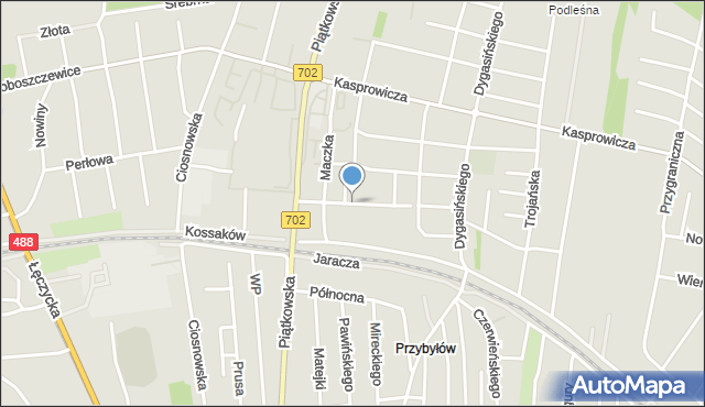 Zgierz, Pawlikowskiej-Jasnorzewskiej Marii, mapa Zgierz