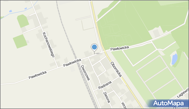 Złotniki gmina Suchy Las, Pawłowicka, mapa Złotniki gmina Suchy Las
