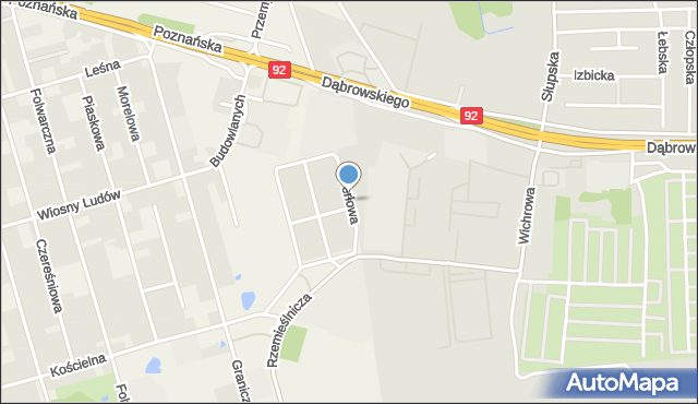 Baranowo gmina Tarnowo Podgórne, Perłowa, mapa Baranowo gmina Tarnowo Podgórne