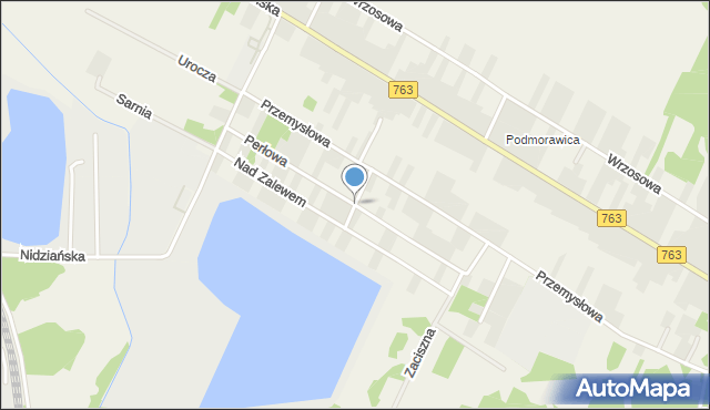 Brzeziny gmina Morawica, Perłowa, mapa Brzeziny gmina Morawica