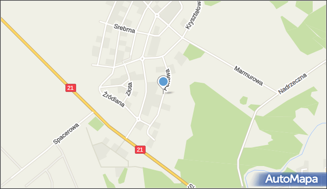 Bydlino, Perłowa, mapa Bydlino