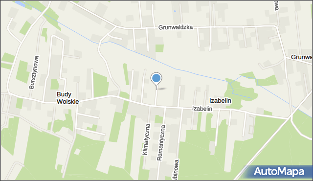 Izabelin gmina Aleksandrów Łódzki, Perłowa, mapa Izabelin gmina Aleksandrów Łódzki