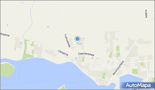 Jerzykowo gmina Pobiedziska, Perłowa, mapa Jerzykowo gmina Pobiedziska