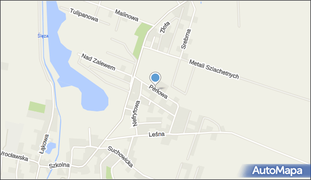 Jordanów Śląski, Perłowa, mapa Jordanów Śląski
