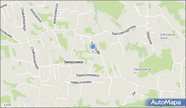 Kraków, Perłowa, mapa Krakowa