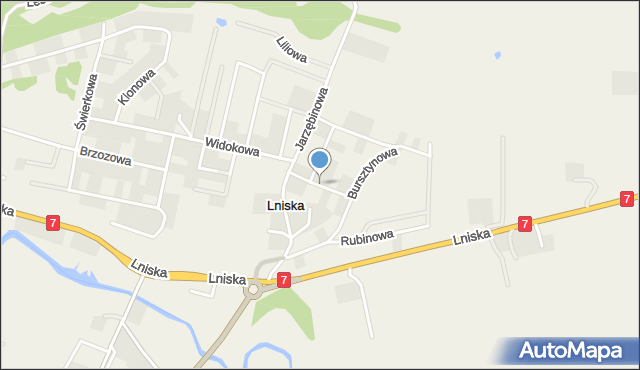 Lniska, Perłowa, mapa Lniska
