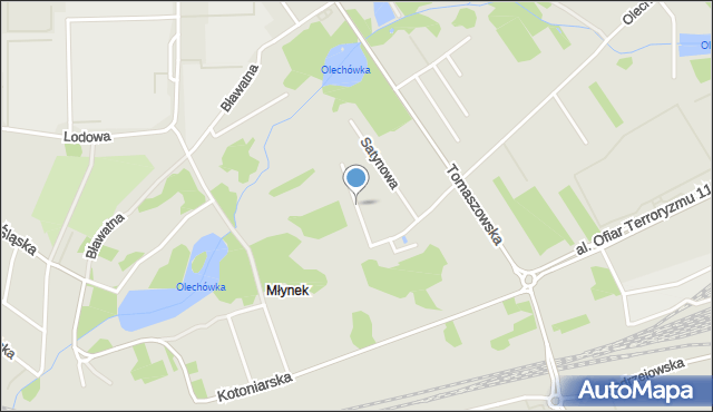 Łódź, Perkalowa, mapa Łodzi