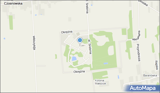 Małocice, Perłowa, mapa Małocice