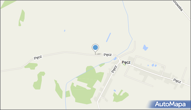 Pęcz, Pęcz, mapa Pęcz