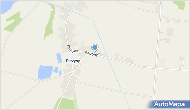 Perzyny gmina Zbąszyń, Perzyny, mapa Perzyny gmina Zbąszyń