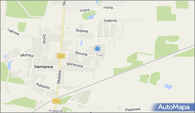 Siemianice gmina Redzikowo, Perłowa, mapa Siemianice gmina Redzikowo