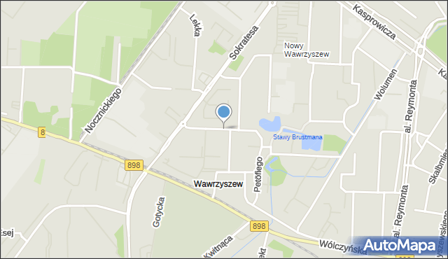 Warszawa, Petöfiego Sandora, mapa Warszawy