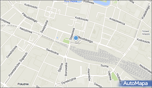 Wrocław, Peronowa, mapa Wrocławia