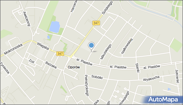 Wrocław, Petrażyckiego Leona, mapa Wrocławia
