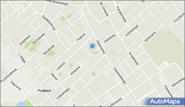 Żyrardów, Peszkowskiego Leopolda, mjr., mapa Żyrardów