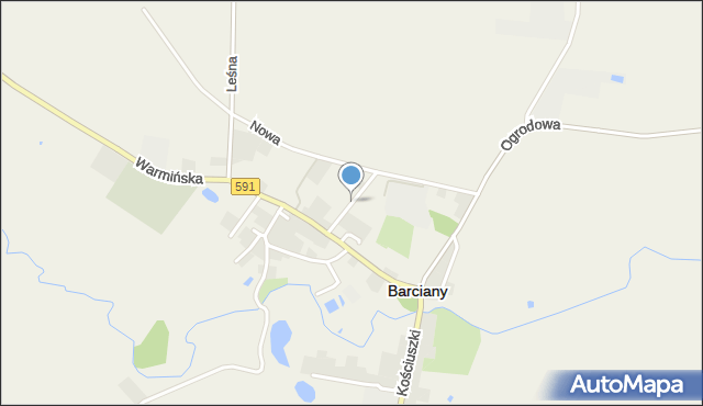 Barciany, Piotrowskiego Floriana, mapa Barciany