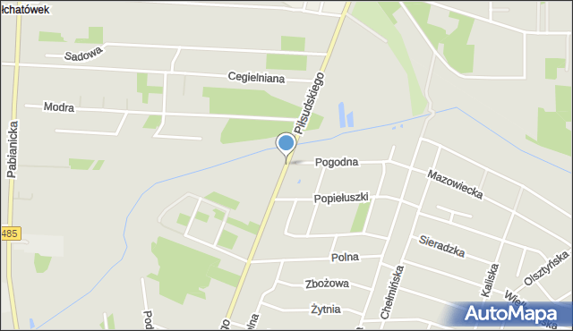Bełchatów, Piłsudskiego Józefa, marsz., mapa Bełchatów