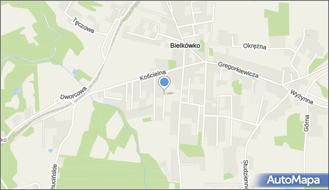 Bielkówko, Piaskowe Wzgórze, mapa Bielkówko