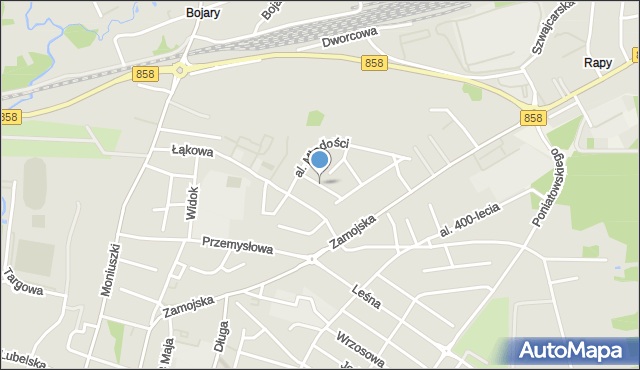 Biłgoraj, Piękna, mapa Biłgoraj