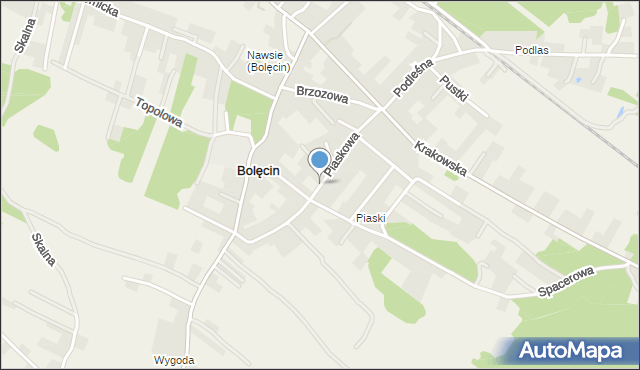 Bolęcin gmina Trzebinia, Piaskowa, mapa Bolęcin gmina Trzebinia