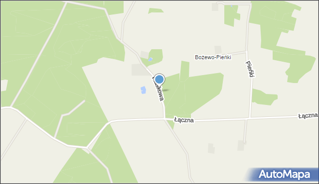 Bożewo gmina Mochowo, Piaskowa, mapa Bożewo gmina Mochowo
