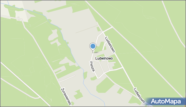 Brok powiat ostrowski, Piesza, mapa Brok powiat ostrowski