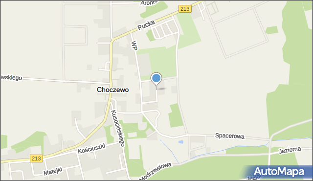 Choczewo, Piwna, mapa Choczewo