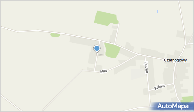 Czarnogłowy, Piaskowa, mapa Czarnogłowy
