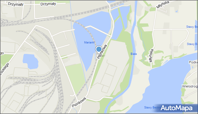 Czechowice-Dziedzice, Pionkowa, mapa Czechowic-Dziedzic