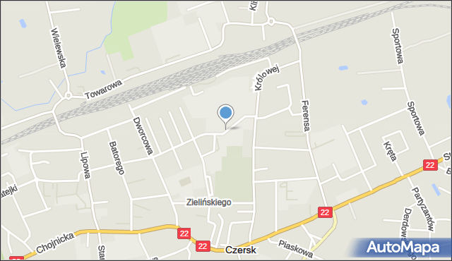 Czersk powiat chojnicki, Piłsudskiego Józefa, marsz., mapa Czersk powiat chojnicki
