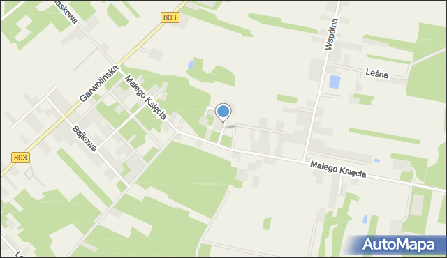 Dąbrówka-Ług, Piotrusia Pana, mapa Dąbrówka-Ług