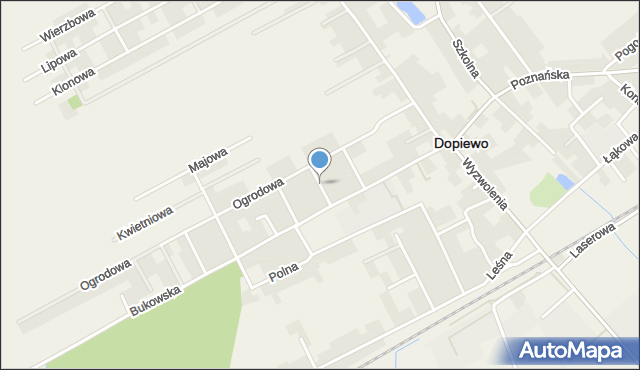 Dopiewo, Piękna, mapa Dopiewo