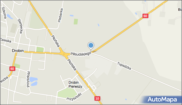 Drobin, Piłsudskiego Józefa, marsz., mapa Drobin