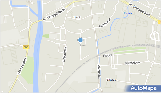 Elbląg, Piaskowa, mapa Elbląga