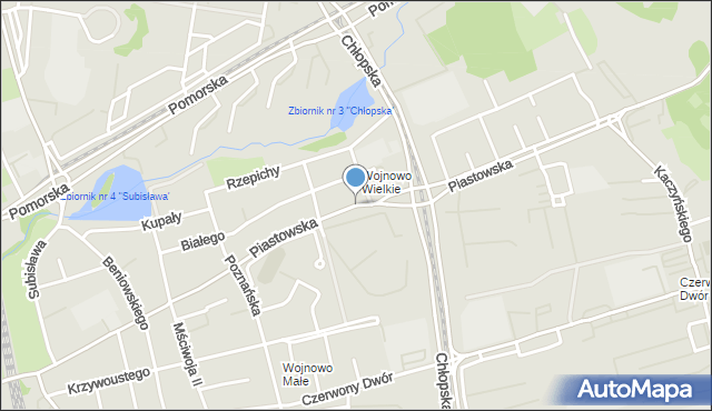 Gdańsk, Piastowska, mapa Gdańska