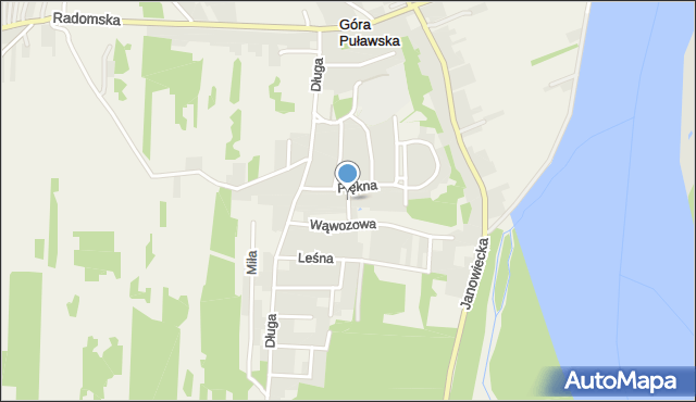 Góra Puławska, Piękna, mapa Góra Puławska