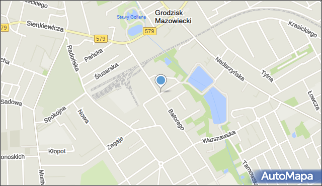Grodzisk Mazowiecki, Piękna, mapa Grodzisk Mazowiecki
