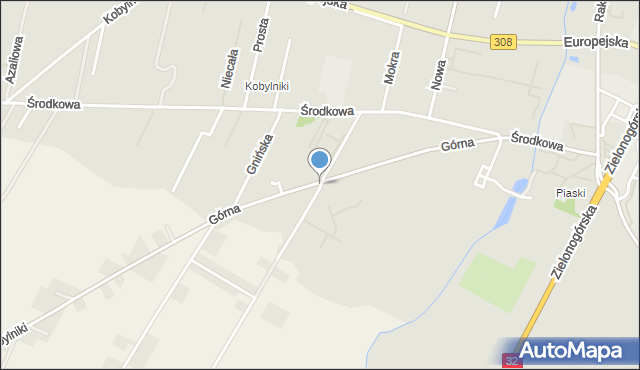 Grodzisk Wielkopolski, Piaskowa, mapa Grodzisk Wielkopolski