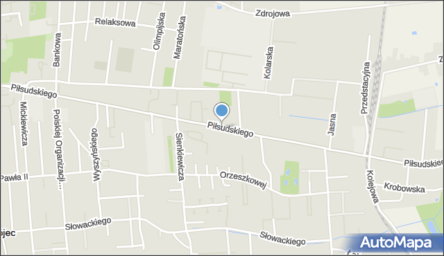 Grójec, Piłsudskiego Józefa, marsz., mapa Grójec